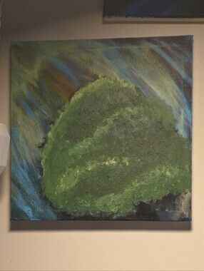 Small Green Abstract Canvas Wall Art by